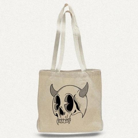 Devil Skull Tote Bag